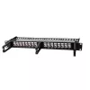 LOGILINK modulárny 16-port Cat.6A Keystone patch panel, 19/1U, s 3 káblovými krúžkami, čierny