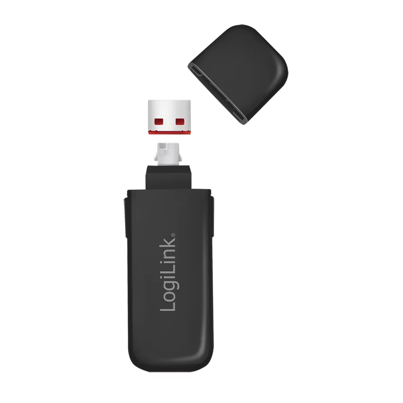LogiLink AU0054 USB-A port blocker s 1 kľúčom a 4 zámkami, cestovná verzia, čierny