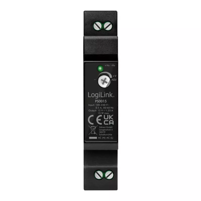 LOGILINK DIN-lištový napájací zdroj 15 W / 12 V