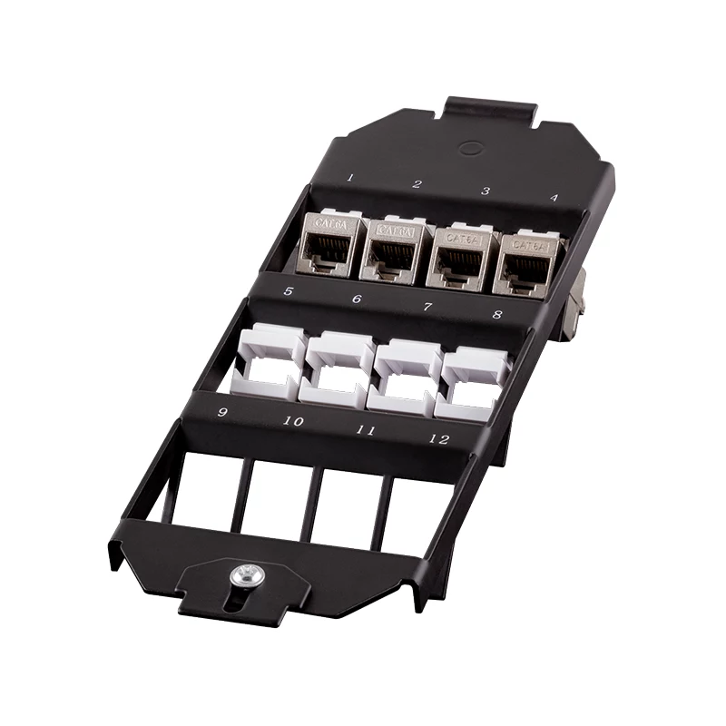 LOGILINK keystone vložka do podlahovej krabice pre 3 x 4 keystone moduly, čierna