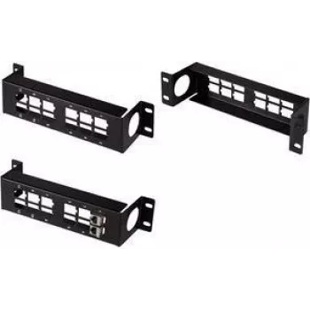 LogiLink 10-palcový keystone patch panel, 12-port, čierny RAL 9005, 1,5U, oceľ, nechránený