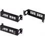LogiLink 10-palcový keystone patch panel, 12-port, čierny RAL 9005, 1,5U, oceľ, nechránený