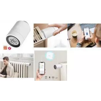 LogiLink Zigbee Smart Thermostat termostatická hlavica s LCD displejom, Tuya kompatibilná, biela