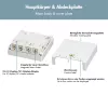LOGILINK FTTH zásuvka FB1007, 4 porty, nástenná alebo lištová montáž, biela