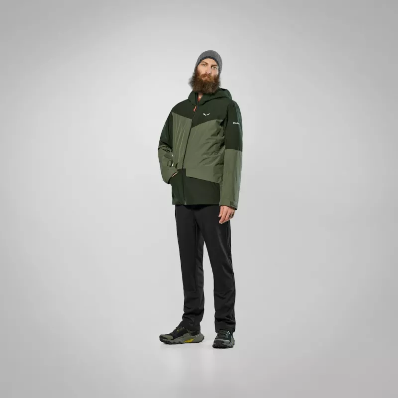 Salewa pánska Puez GTX 2L hardshell bunda Tmavoolivová veľkosť L