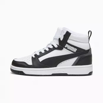 Puma Rebound V6 Mid detské tenisky biela čierna 393831 01 veľkosť 38