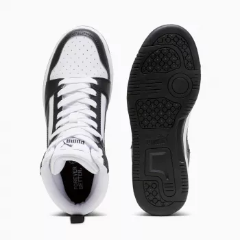 Puma Rebound V6 Mid detské tenisky biela čierna 393831 01 veľkosť 38