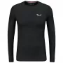 Salewa Cristallo Warm pánske alpské merino tričko Responsive - Black Out