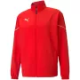PUMA teamRISE Sidline pánska bunda na zips, červená, veľkosť S