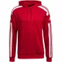 adidas Squadra 21 mikina s kapucňou Team Power Red/biela pánska veľkosť S