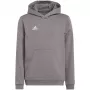 adidas Entrada 22 mikina s kapucňou stredne sivá melanž detská 128 cm