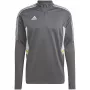 adidas Condivo 22 pánska tréningová mikina 1/2 zip Grey Two/biela HD2312