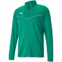 PUMA teamRISE tréningová poly bunda zelená 657392 05 S - pánska futbalová bunda s celkovým zipsom