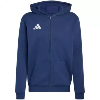 adidas Entrada 26 mikina s kapucňou na zips detská Navy Blue 164cm