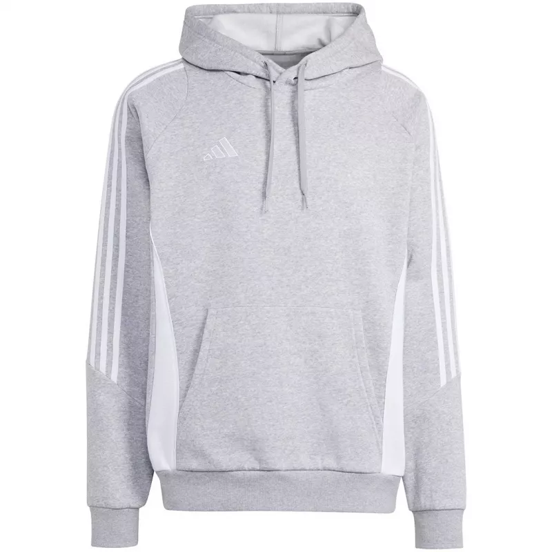 adidas Tiro 24 mikina s kapucňou stredne sivá melanž