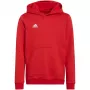 adidas Entrada 22 mikina s kapucňou detská červená 140cm
