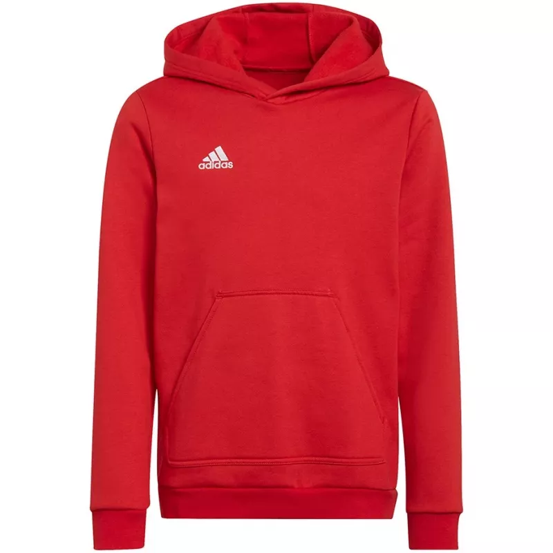 adidas Entrada 22 mikina s kapucňou detská červená 116