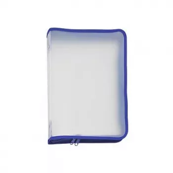 FolderSys A4 priehľadné PVC vrecko na dokumenty so zipsom so zosilnenými zvarovými švami, odolné proti striekajúcej vode, otvárateľné zhora, opakovane použiteľné