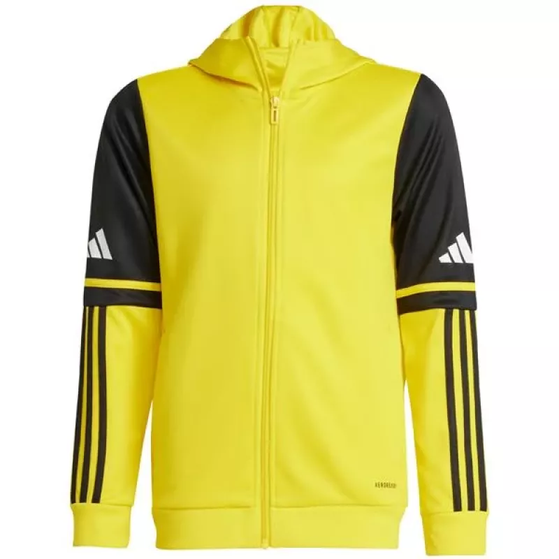 adidas Squadra 25 mikina s kapucňou detská žltá/čierna 152cm
