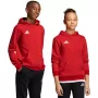 adidas Entrada 26 mikina s kapucňou detská červená 164cm