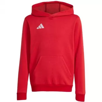 adidas Entrada 26 mikina s kapucňou detská červená 140cm