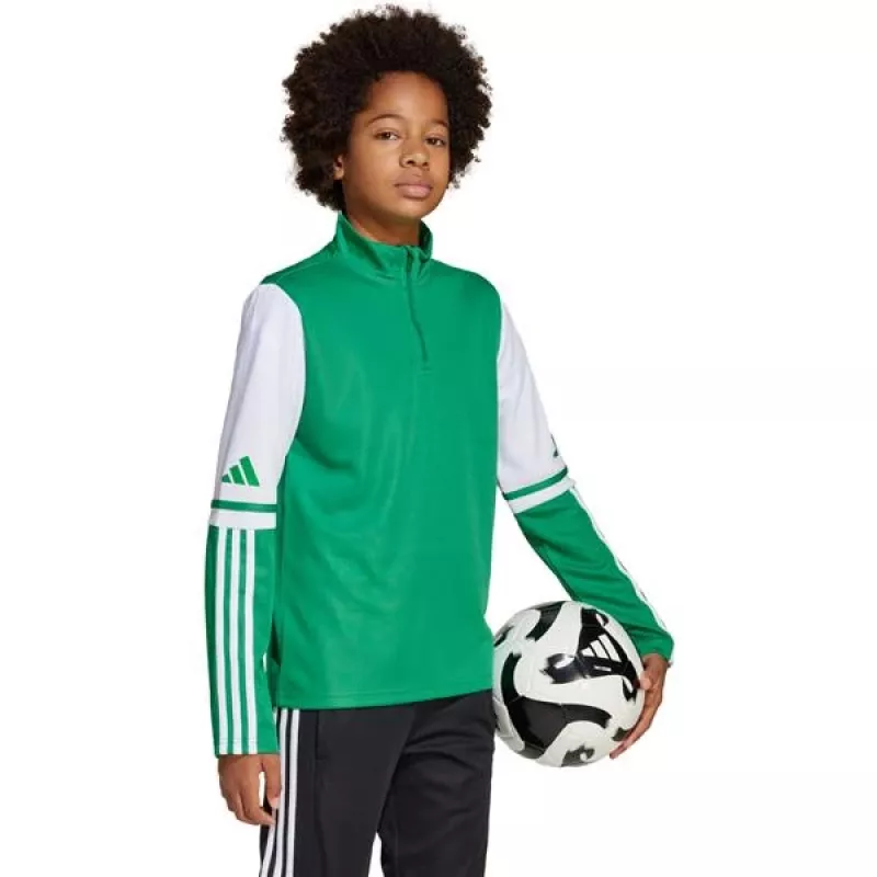 adidas Squadra 25 tréningový top pre deti zelená/biela JP3160 164cm