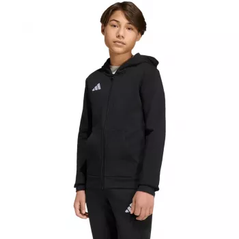 adidas Entrada 26 mikina s kapucňou na zips detská čierna 128cm
