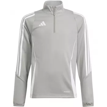 adidas Tiro 24 detská tréningová mikina s kapucňou sivá Four 140 cm
