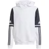 adidas Squadra 25 mikina s kapucňou pre deti biela JD4807 140cm