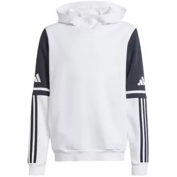adidas Squadra 25 mikina s kapucňou pre deti biela JD4807 140cm