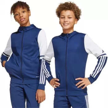 adidas Squadra 25 mikina s kapucňou deti Navy Blue/biela 164 cm