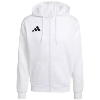 adidas Entrada 26 mikina s kapucňou na zips pánske biela 2XL