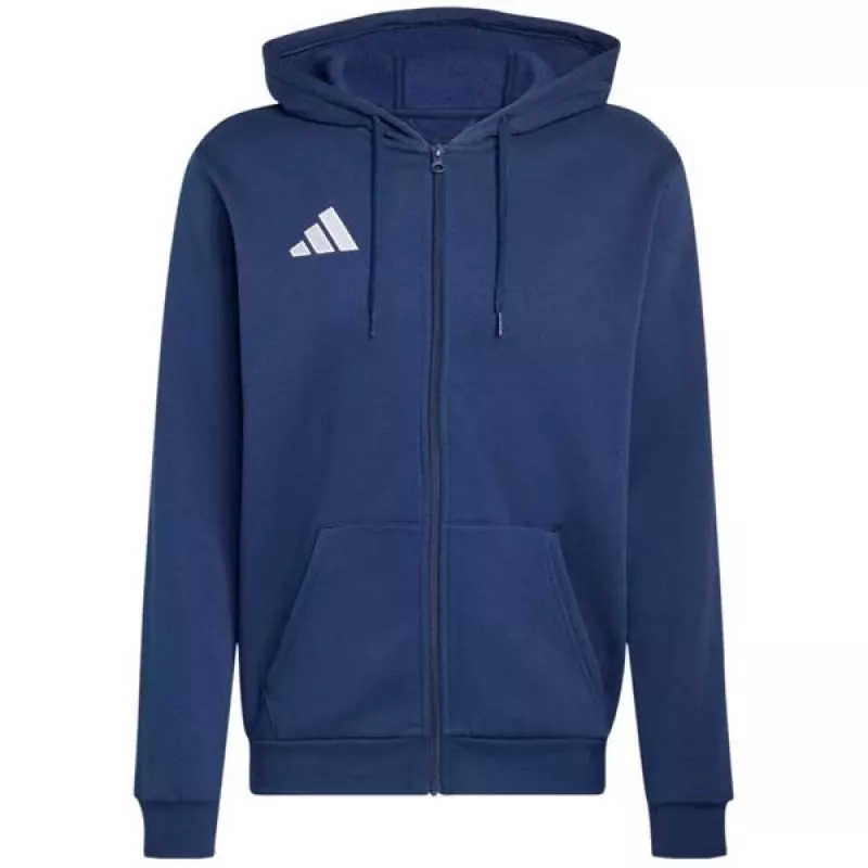 adidas Entrada 26 mikina s kapucňou na zips pánske Navy Blue S