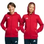 adidas Entrada 26 mikina s kapucňou na zips deti červená KH1781 152 cm