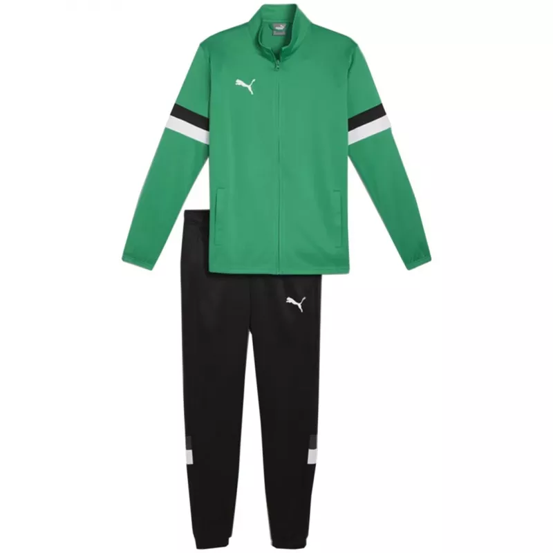 PUMA pánska tréningová súprava Team Rise v farbe Pfeffergrün a Puma Black, veľkosť S