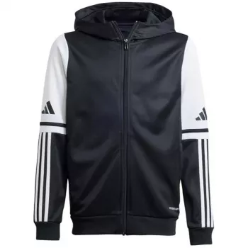 adidas Squadra 25 mikina s kapucňou detská čierna/biela 152cm