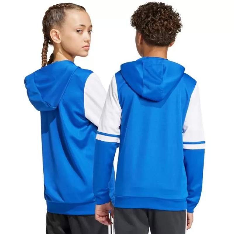 adidas Squadra 25 mikina s kapucňou detská Team Royal Blue/biela JD4802 164cm