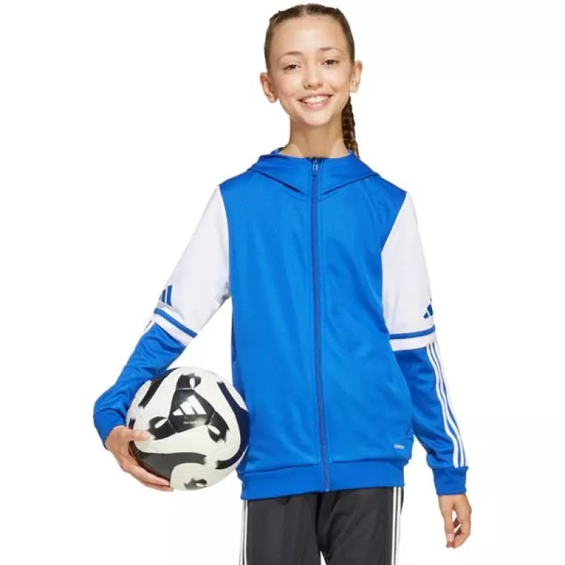 adidas Squadra 25 mikina s kapucňou detská Team Royal Blue/biela JD4802 164cm