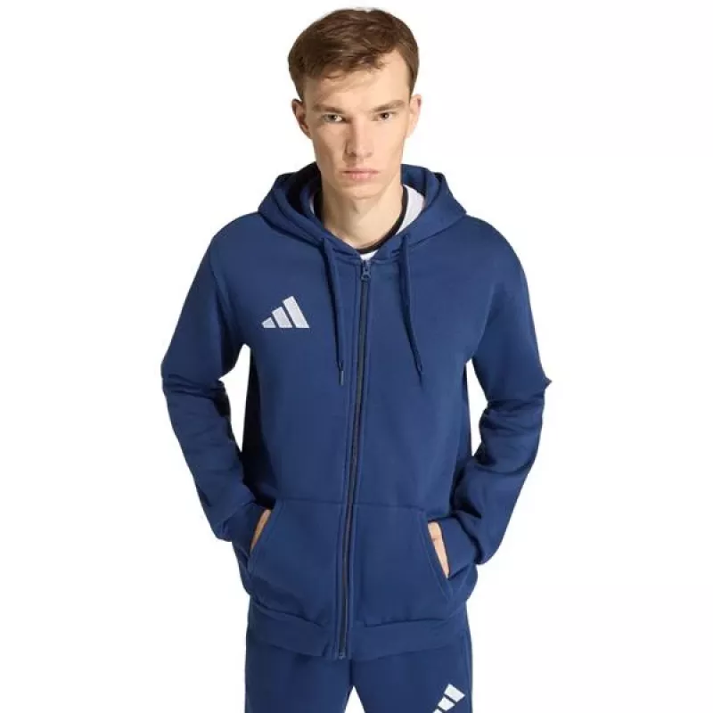 adidas Entrada 26 mikina s kapucňou na zips pánska Team Navy Blue XL