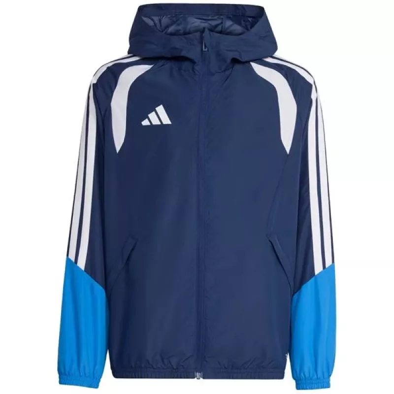 adidas Tiro 26 Competition celoročná bunda detská Team Navy Blue/biela 164cm