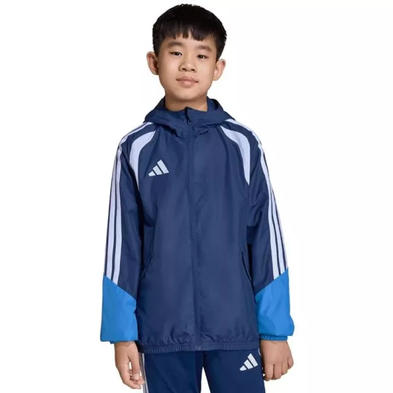 adidas Tiro 26 Competition celoročná bunda detská Team Navy Blue/biela 164cm