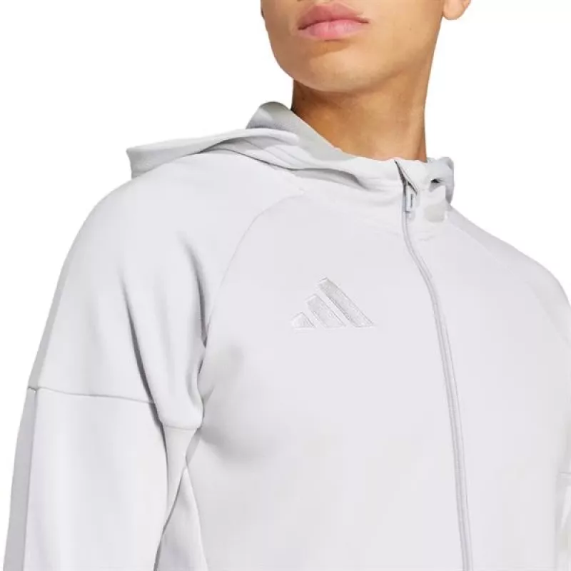 adidas Tiro 25 mikina s kapucňou na zips pánska sivá 2XL