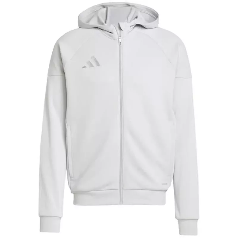 adidas Tiro 25 mikina s kapucňou na zips pánska sivá XL