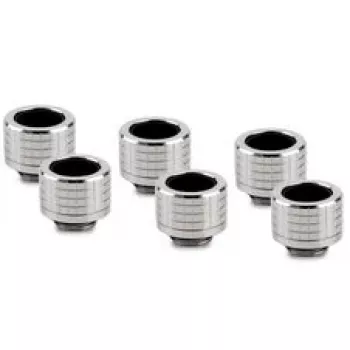 Thermal Grizzly DeltaMate Kompresné fitinky, mosadz - lesklý nikel, HT14, balenie 6 ks