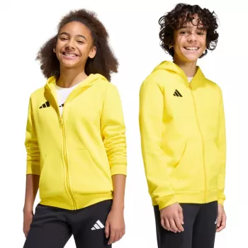 adidas Entrada 26 Mikina s kapucňou na zips detská žltá 140cm