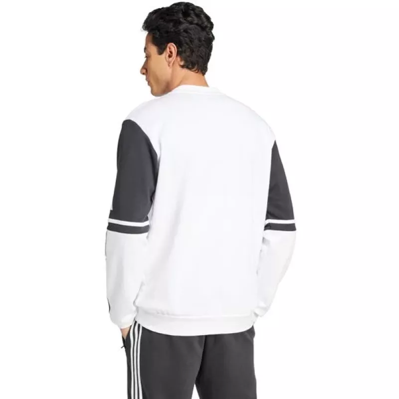 adidas Squadra 25 pánska mikina s okrúhlym výstrihom biela/Core Black veľkosť L