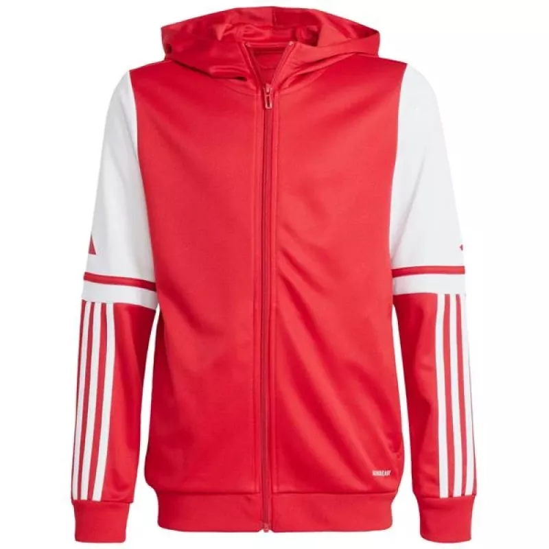 adidas Squadra 25 mikina s kapucňou detská červená/biela 116 cm