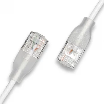 WANTEC eGlow UTP CAT6a patch kábel, 0,5 m, biely