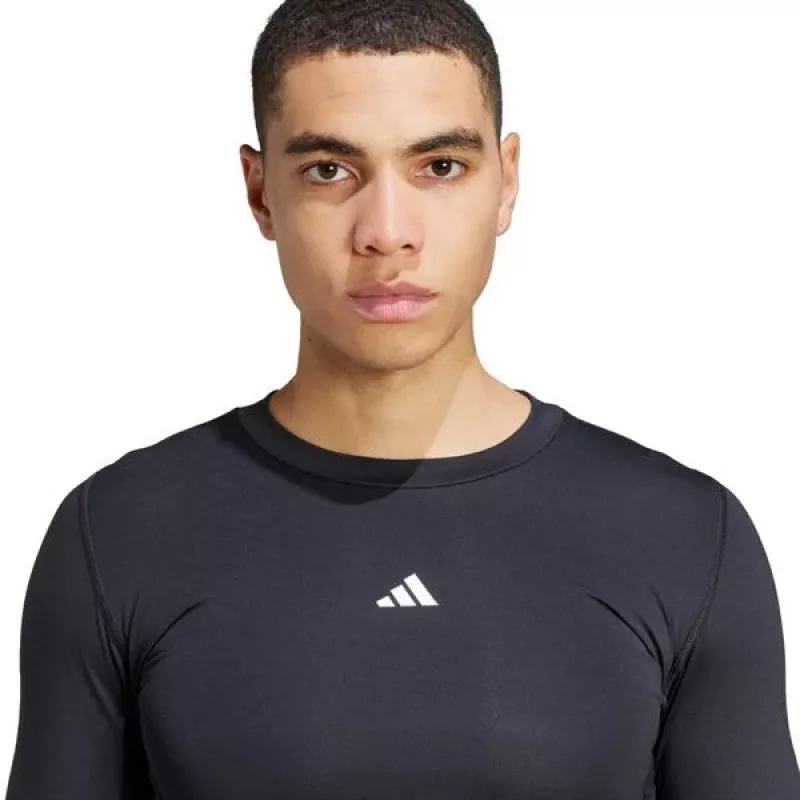 adidas Techfit dlhý rukáv tričko na tréning pánske čierna S