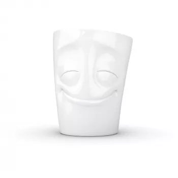 FIFTYEIGHT PRODUCTS T018301 biela hrnček s uškom Amused 350 ml